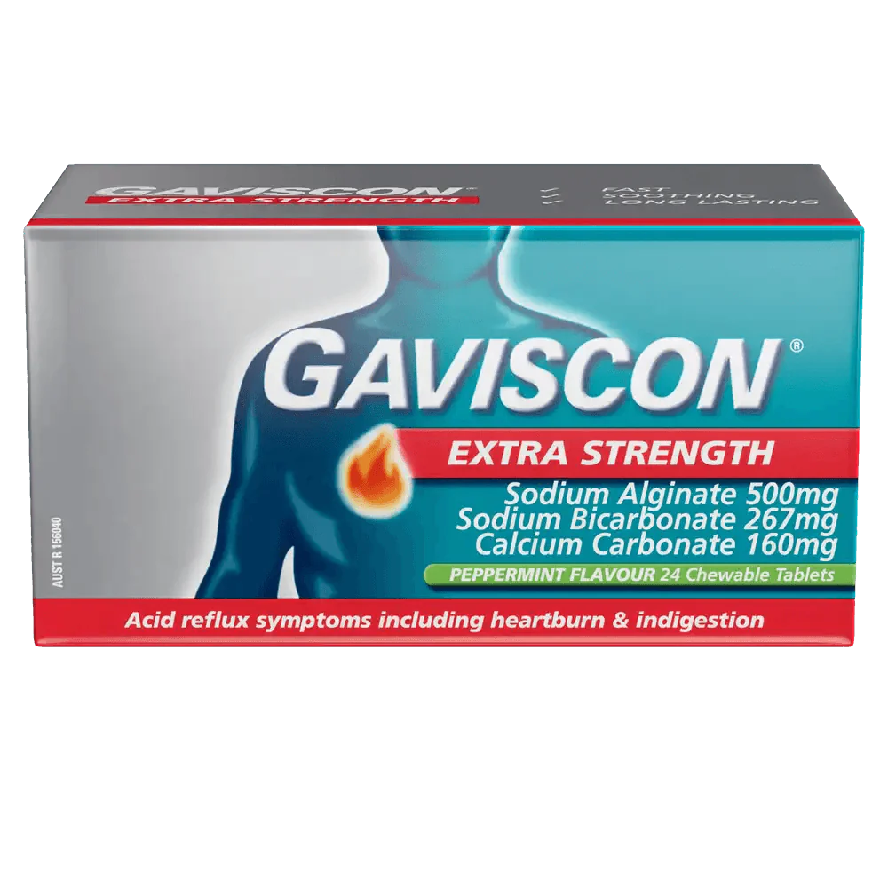 Gaviscon Tabs Peppermint 24 acid reflux,Gaviscon Tabs Peppermint,heart burn,heartburn,indigestion,issues,reflux