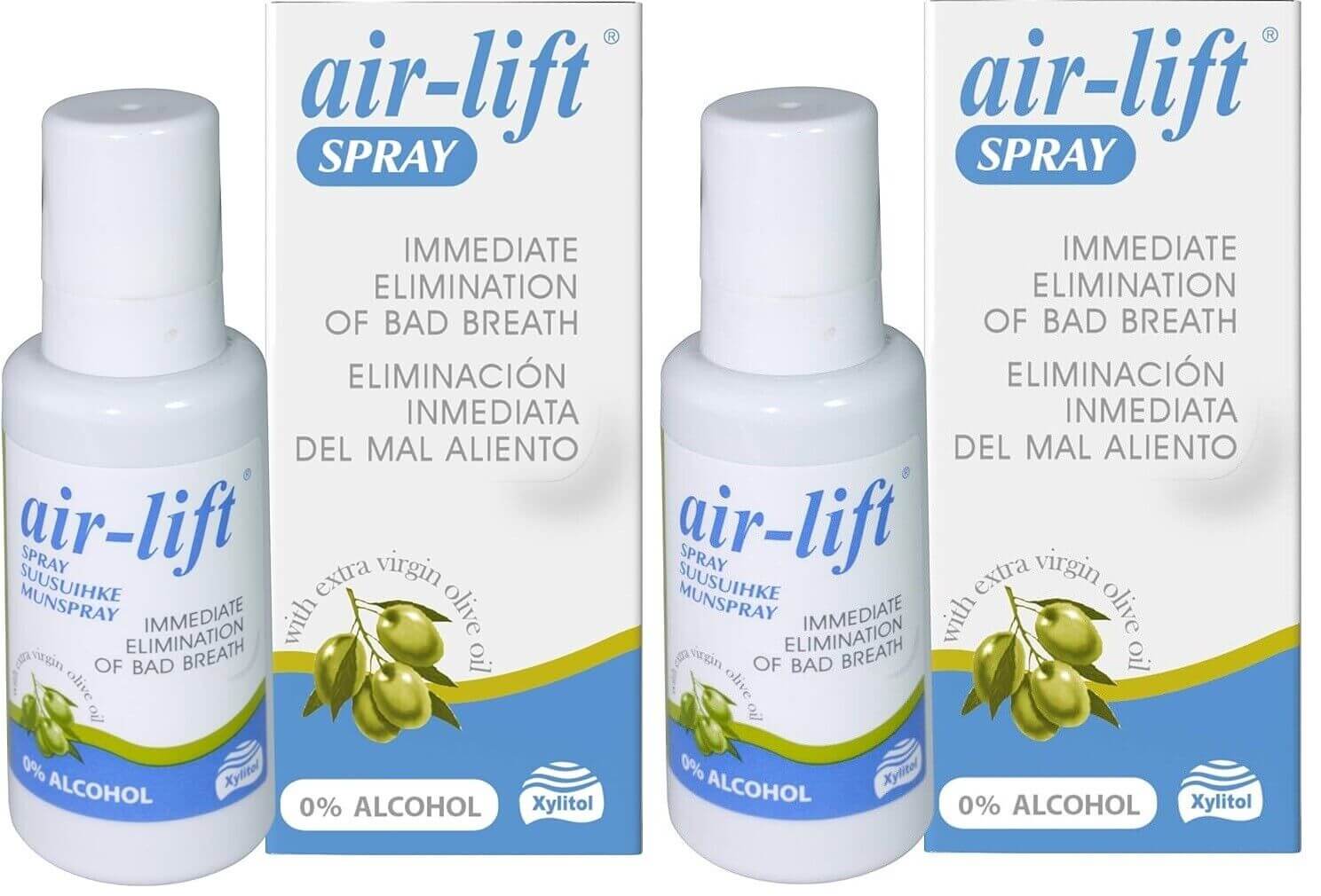 2 x AIR LIFT INMEDIATE ELIMINATION OF BAD BREATH 15ml SPRAY air lift,bad breath,fresh breath,issues