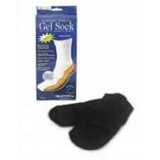 Allcare Silipos Diabetic Socks Pair 2mm Gel Black Can be used with or without diabetic shoes,Non-restrictive cuff,Provides optimum protection for the neuropathic foot,Serves as a soft tissue supplement for fat pad atrophy