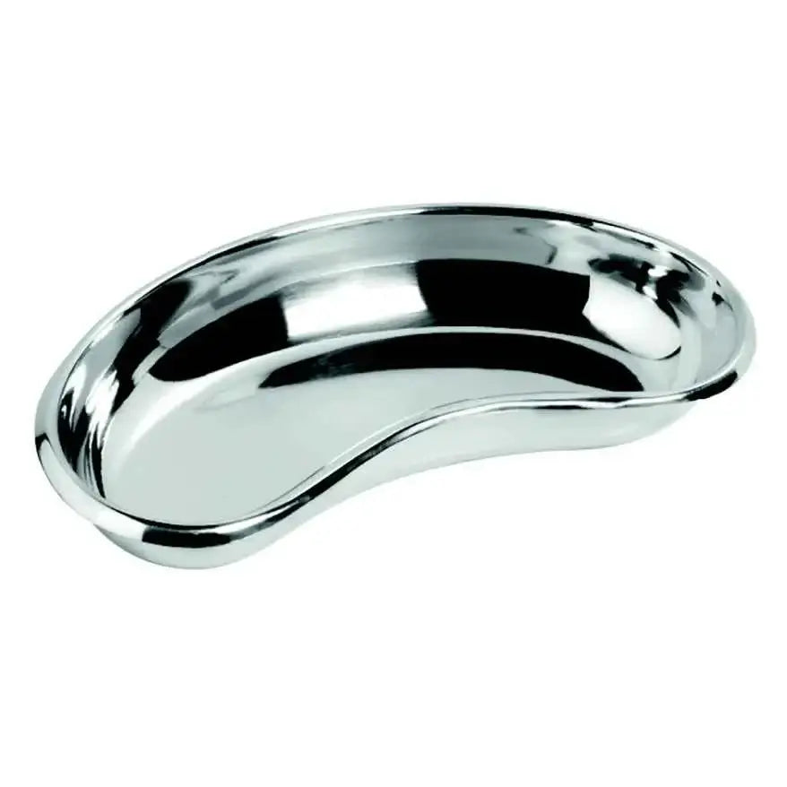Allcare Kidney Dish Stainless Steel Medium 200mmL x 95mmW x 38mmH,Small 172mmL x 93mmW x 34mmH,• Manufactured in Thailand,• Stainless steel dish commonly used to receive soiled dressings and medical waste