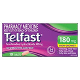 Telfast 180mg 10 Tablets anti histamine,issues,non drowsy anti histamine,telfast