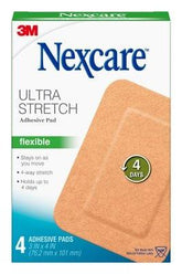 Nexcare Ultra Stretch Flexible Adhesive Pad 4 pack adhesive pads,issues,nexcare,ultra stretch
