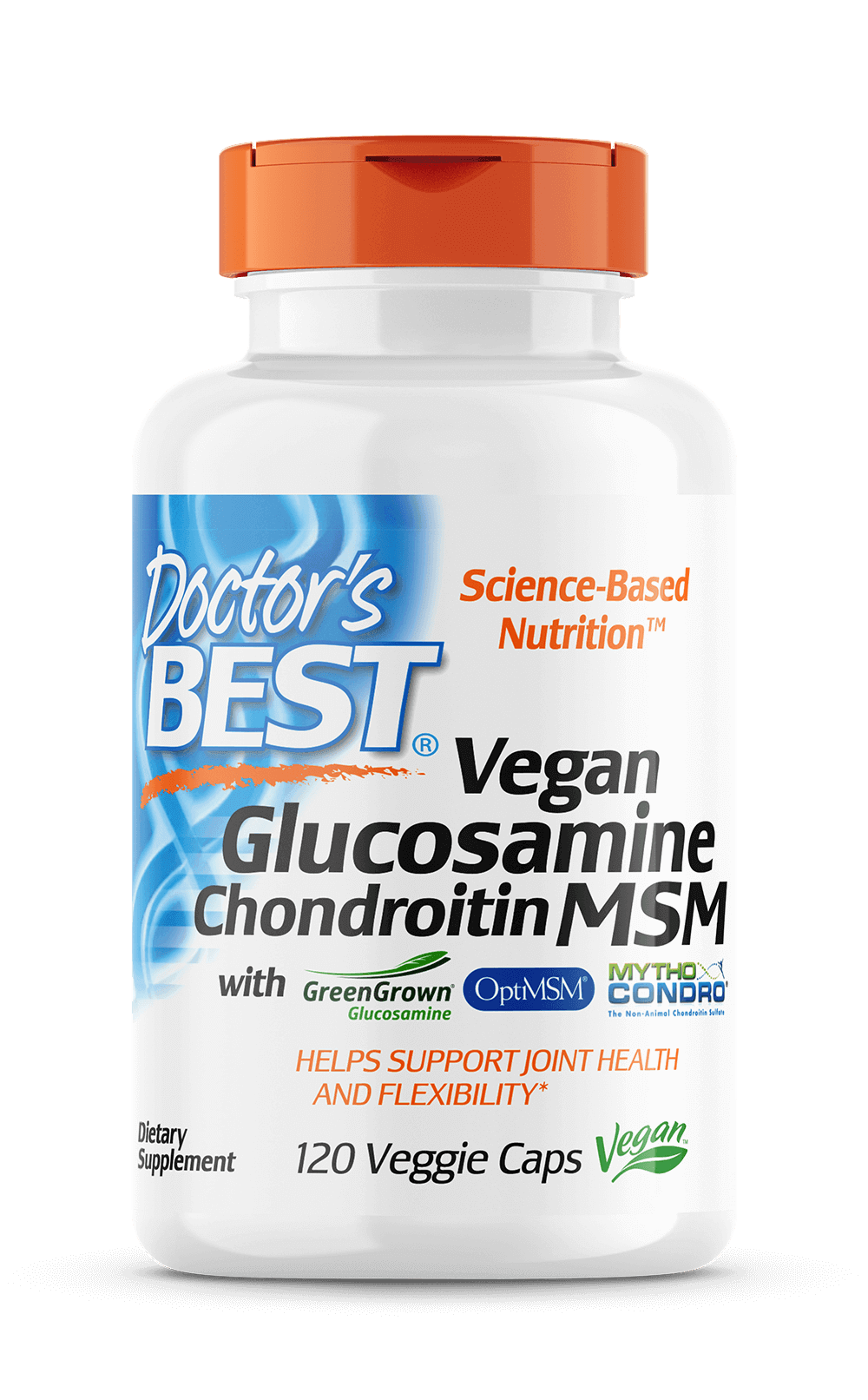Doctor's Best Vegan Glucosamine Chondroitin MSM 120 vege capsules doctors best,issues,vegan glucosamine chondroitin MSM