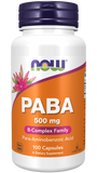 Now PABA 500 mg 100 Capsules issues,Now,Now Products,Now suppl,Now supplements,Now Vitamins,paba