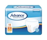Advance® Breathable Pull-up Briefs 3D funnel acquisition layer,anatomically shaped briefs,Breathable cloth-like materials,comfort and discretion,Double anti-leak cuffs,fast and even absorption,Fully elasticated,issues,leakage protection
