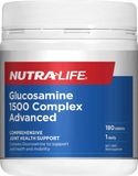 Nutralife Glucosamine 1500 Complex Advanced 180 tablets for joint health and mobility support.