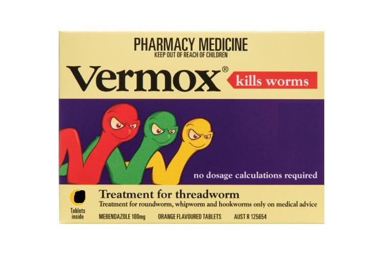Vermox Tablets 100mg 2 issues,mebendazole,thread worm,thread worms,threadworm,vermox