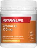 Nutralife Vitamin C 500mg Chewable Tablets - 200 Count 200 Count Vitamins,Antioxidant Supplement,Chewable Vitamin C,Immune Support Tablets,Nutralife Vitamin C,optimized,Vitamin C 500mg