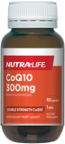 Nutralife CoQ10 heart health capsules 300mg bottle with 60 capsules for cardiovascular health support
