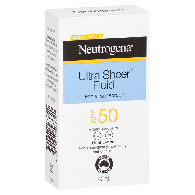 Neutrogena® Ultra Sheer Face Fluid SPF 50 40mL issues,Neutrogena® Ultra Sheer Face Fluid SPF 50 40mL