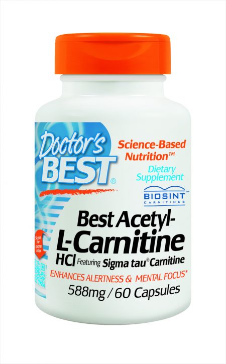 Doctor's Best Acetyl-L-Carnitine 500mg 60 Vege Caps - Premium Quality Supplement Acetyl-L-Carnitine,Doctor's Best,optimized,Premium Quality Supplement,Vegan Capsules