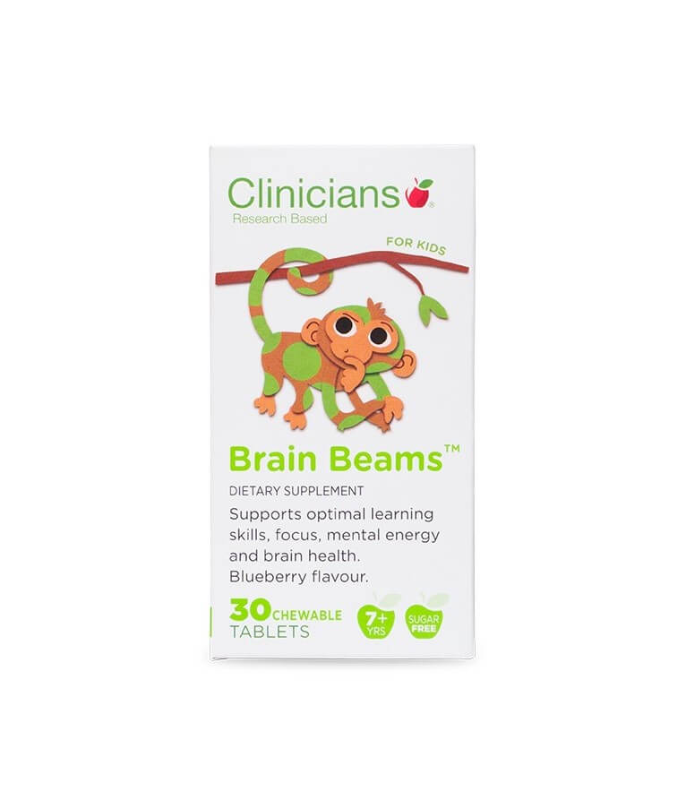 Clinicians Kids Brain Beams 30 chewable tablets alertness,clinicians brain beams,clinicians kids,drug alert,exams,issues