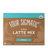 Four Sigmatic Calm Organic Chai Latte Mix 10 Sachets Calm Organic Chai Latte Mix,Chai Latte,good night’s sleep,Guard your gut,issues,Organic Caffeine-free Vegan,Queen of Mushrooms,Reishi and Turkey