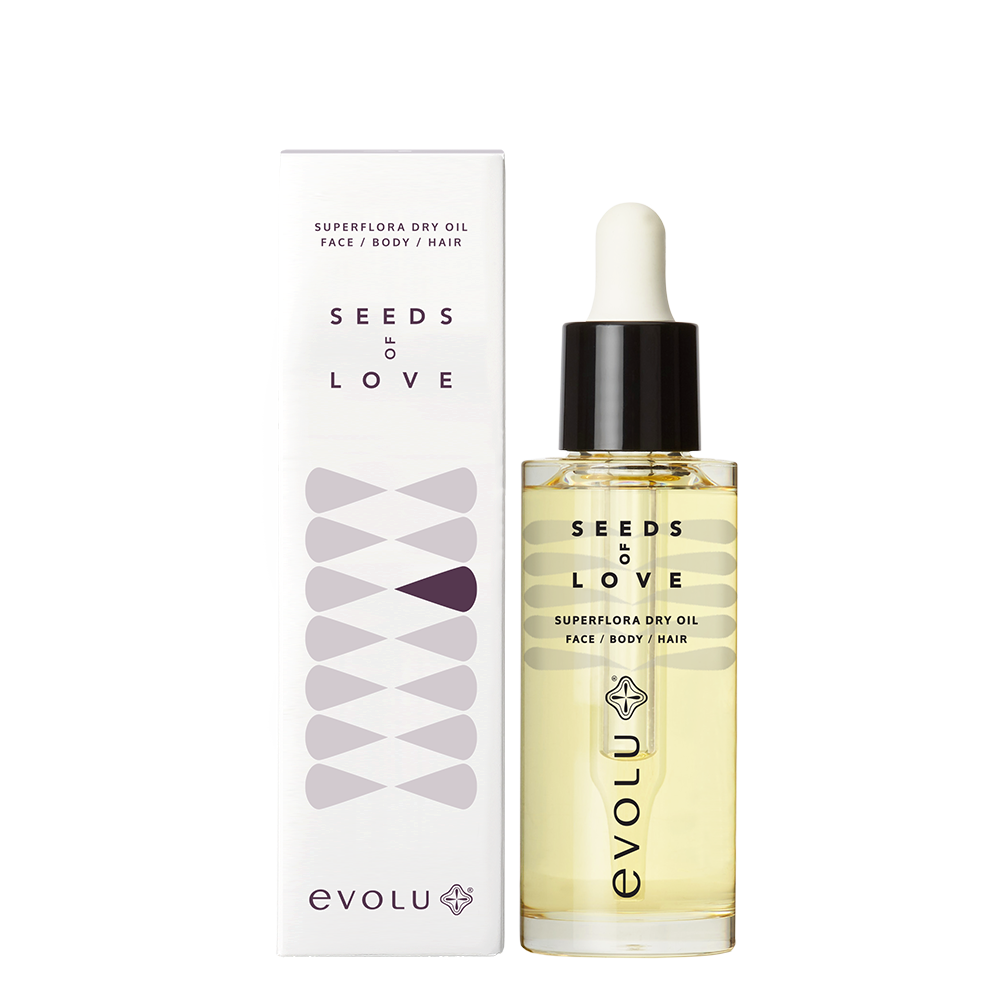 Evolu Seeds of Love Super Flora Dry Oil 50 ml body,dry oil,evolu,face,hair,issues,superflora,trilogy