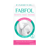 FABFOL tablets for pregnancy packaging featuring essential vitamins and minerals for expecting mothers, 56 tablets.