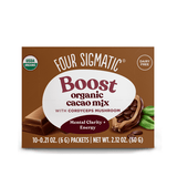 Four Sigmatic Boost Organic Cacao Mix 10 Sachets ! Boost Organic Cacao Mix,Gluten-free,issues,Mushroom Cacao,organic,organic cacao,Tastes like chocolate,vegan