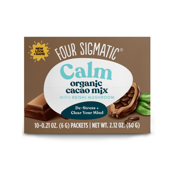 Four Sigmatic Calm Organic Cacao Mix 10 Sachets Calm Organic Cacao Mix,issues,Mushroom Cacao,organic cacao,Organic Gluten-free Vegan,Queen of mushrooms,Tastes like chocolate