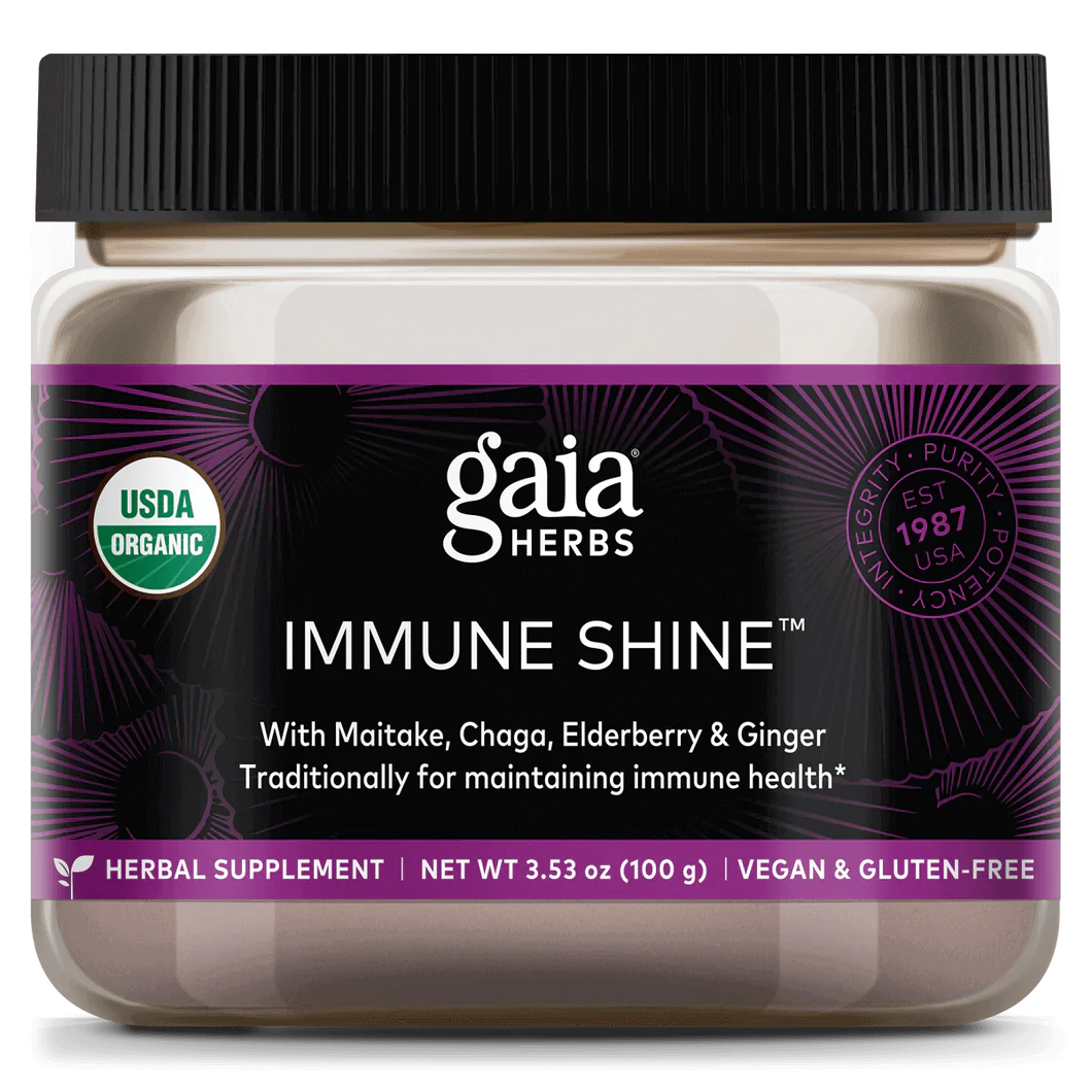 Gaia Herbs Immune Shine 100gm Chaga,Elderberry & Ginger traditionally for maintaining good health*,gaia herbs,gaia Immune Shine 100gm,issues,Maitake