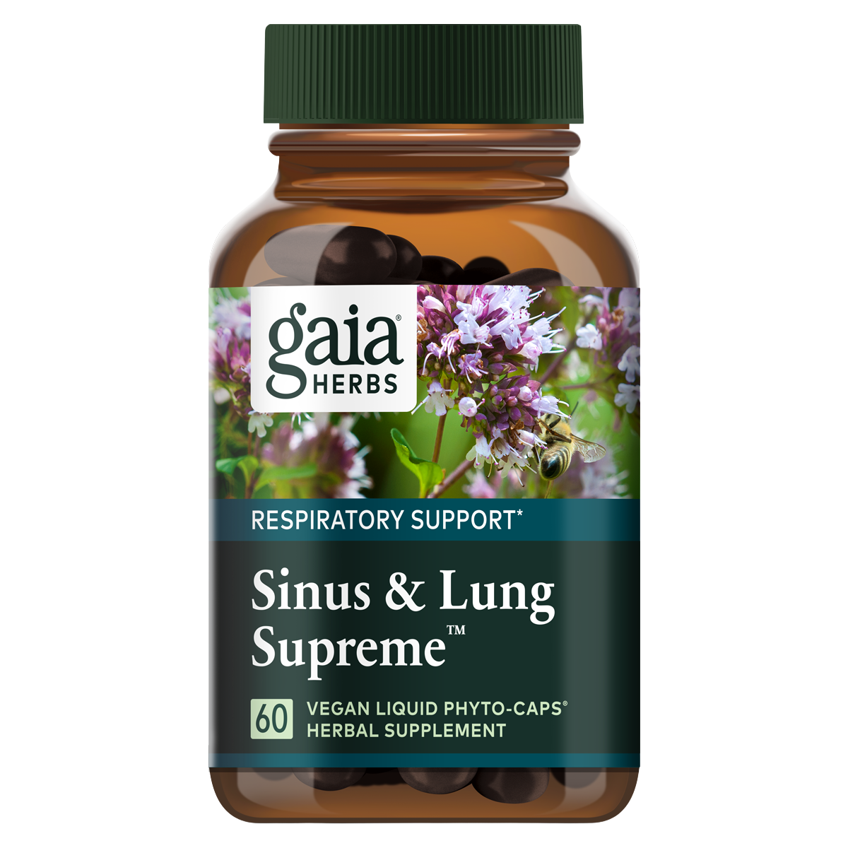 Gaia Herbs Sinus & Lung Supreme 60 capsules Andrographis (Andrographis paniculate) aerial parts extract 40 mg,Bitter Orange (Citrus x aurantium) peel essential oil 600 mcg,Gaia Herbs Sinus & Lung Supreme 60 capsules,issues,Oregano leaf supercritical CO2 e