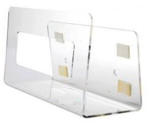 Advance® Single Glove Dispenser clear acrylic material,dispense Advancegloves,double sided tape,glove dispensers,issues,screws for easy mounting.