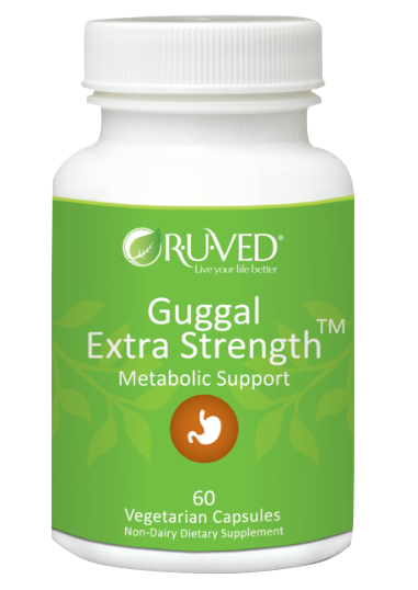 RuVed Guggul Power - Metabolic Support 60 Veg Caps clears LDL.,increases HDL,issues,Promotes healthy cholesterol,triglycerides