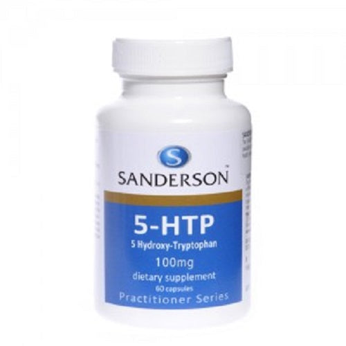 Sanderson 5-HTP Capsules 100mg - 60 Count Mood Support Dietary Supplement 100mg 5-HTP,5-HTP Capsules,Mood Support Supplement,optimized,Sanderson Dietary Supplement