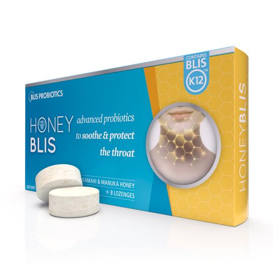 Blis Honey Blis with Kamahi and Manuka Honey 8 Lozenges blis honey lozenges,issues,lozenges,manuka honey lozenges