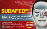 Sudafed PE Sinus + Anti Inflammatory Pain Relief 48 tablets COVID,IBUPROFEN,issues,sinus,sinus pain,sinus pressure,sudafed PE,Sudafed PE Sinus + Anti Inflammatory Pain Relief