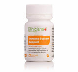 Clinicians immune system support supplement (Del-Immune V®) 30's bottle with vegetable capsules for immune health.