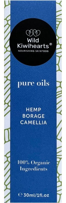Pure Oils Hemp, Borage and Camellia 100% Organic 30ml Borage,Borage and Camellia 100% Organic 30ml,Camellia,Hemp,issues,Pure Oils Hemp