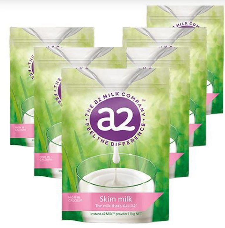 A2 adult milk powder high calcium skimmed milk powder high calcium high nutrition 1kg*6 bags Digestion Support Milk Powder,instant milk powder,issues,milk powder,No fat,Skim milk,Suitable for vegetarians.