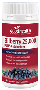 Good Health Bilberry 25,000mg Plus Lutein 6mg 60 Caps 000mg Plus Lutein 6mg 60 Caps,bilberry,Good Health Bilberry 25,issues