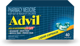 Advil Liquid Capsules back neck shoulder pain,back pain,cramp pain,cramping pain,dental pain,foot pain,inflammation,issues,joint pain,knee pain,leg pain,menstrual pain,muscle pain,pain,pain and fever,swelling