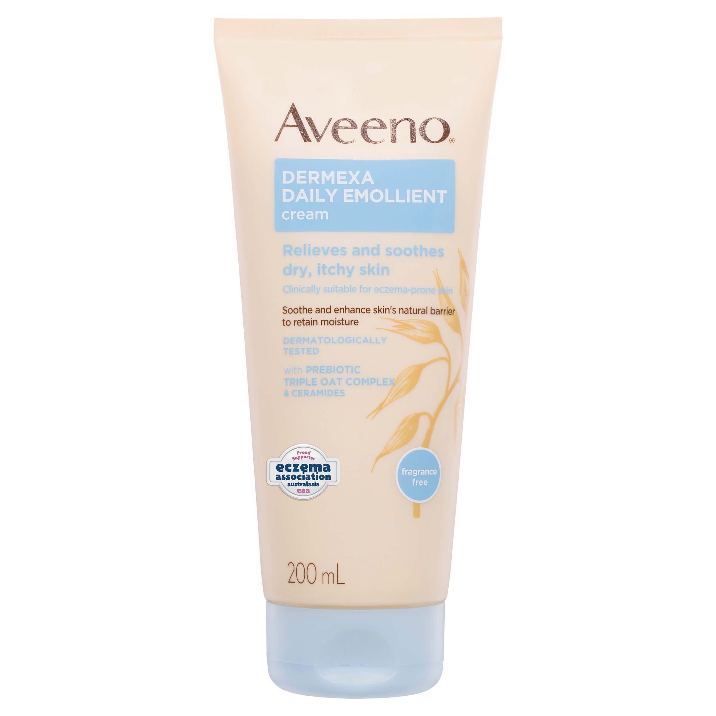 AVEENO Dermexa Daily Emollient Cream 200ml cracked skin,dry skin,dry skin cream,intensive moisturiser,issues,moisturiser,moisturising lotion