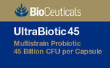 Bioceuticals UltraBiotic 45 Multistrain Probiotic 45 Billion CFU per Capsule 32 billion probiotics,50 billion probiotics,adult probiotics,children probiotics,Digestive probiotic,gut probiotics,infant probiotics,issues,oral probiotics,organic probiotic,pre