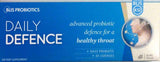 Blis Daily Defence Probiotic lozenges packaging with advanced probiotic defence for a healthy throat