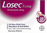 Losec Extra 20 mg 28 Tablets acid reflux,acidity,bloating,gas,indigestion,issues,losec,losec extra,omeprazole,reflux,wind