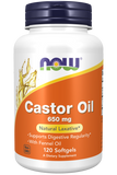 now Castor Oil 650mg 120 SoftGels Castor Oil,issues,laxative,Now,Now Products,Now suppl,Now supplements