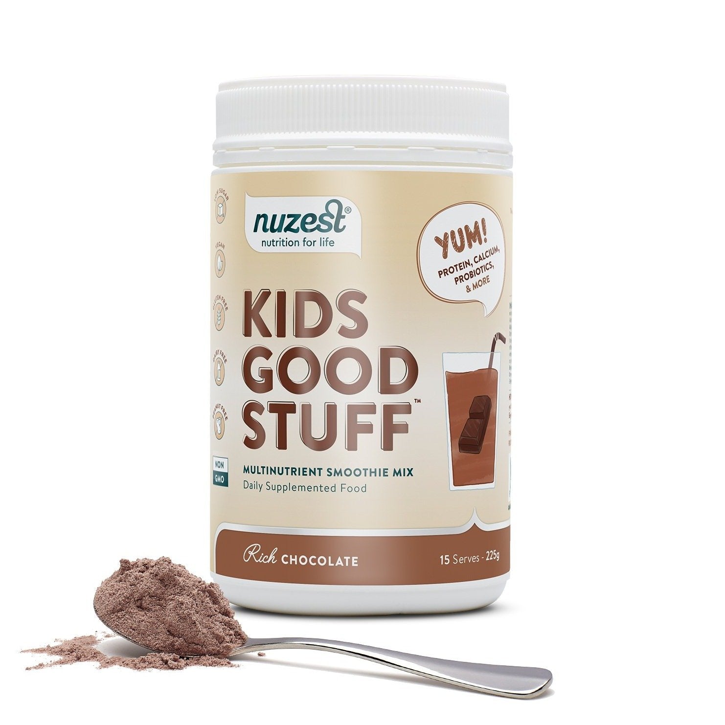 Nuzest Kids Good Stuff 225gm Chocolate bioglan for kids,centrum for kids,cheaper than bargain chemist,cheaper than chemist warehouse,cheaper than HEALTH NZ,cheaper than Net Pharmacy,cheaper than NZ HEALTHSTORE,cheaper than pharmacy direct,cheaper than THE