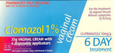 Clomazol Vaginal Cream 1% for Vaginal Thrush Treatment - 35g Pharmacist Only Medicine Clomazol 1%,optimized,pharmacist only medicine,vaginal cream,vaginal thrush treatment
