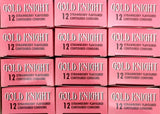 Gold Knight Strawberry Condoms 144 pack displayed in multiple boxes, showcasing premium protection.