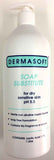 Dermasoft Soap Substitute 1 Litre - gentle soap substitute for sensitive skin in a pump bottle.