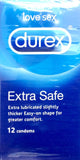Durex Extra Safe Condoms 12 - Maximum Protection and Comfort comfort,condoms,Durex Extra Safe,extra safe condoms,maximum protection,optimized,premium condoms,safe sex,sexual health