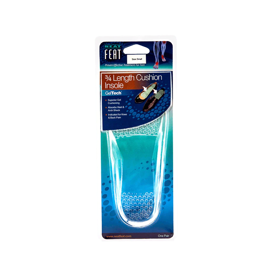 Neat Feat Gel 3/4 Length Cushion Insole Large issues,Neat Feat Gel 3/4 Length Cushion Insole Large