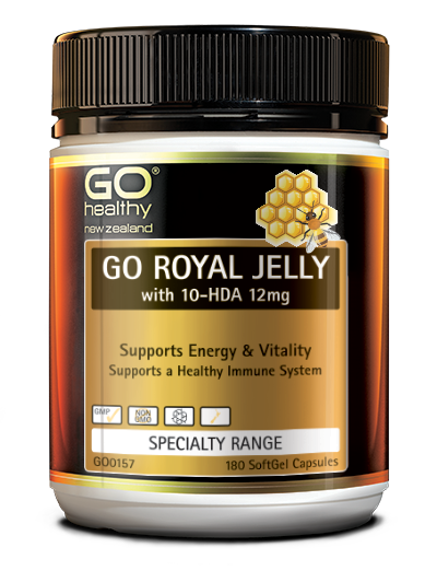 Go Healthy Royal Jelly with 10-HDA 12mg 180 Capsules