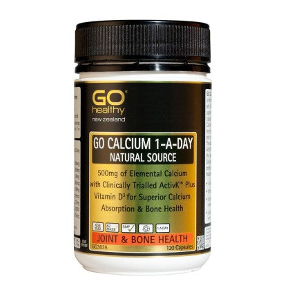 Go Healthy Go Calcium 1-A-Day 120 capsules calcium,go healthy,issues,natural source