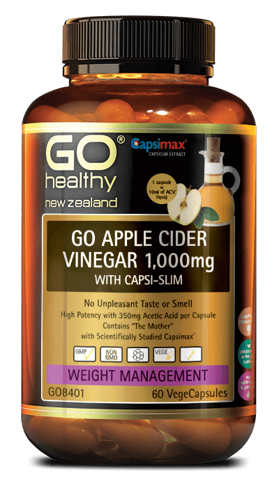 Go healthy Apple Cider Vinegar 1000 mg with Capsi Slim 60 Caps