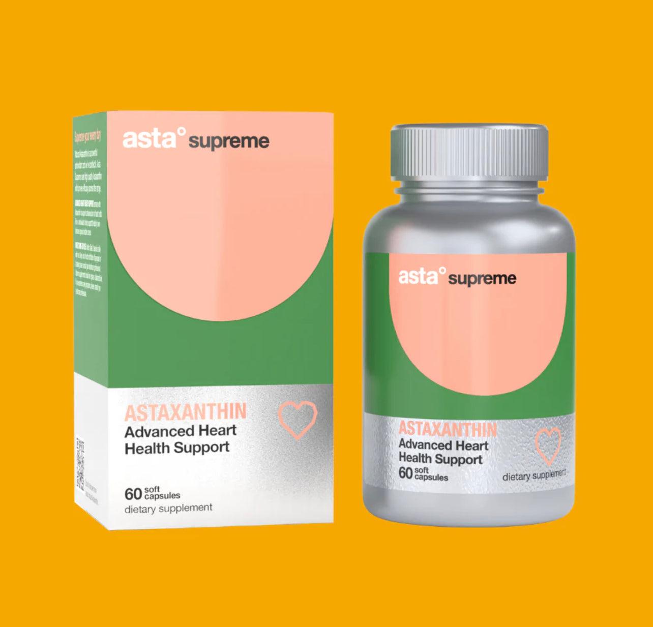 Asta Supreme Advanced Heart Health Support 60 Capsules antioxidant,Asta supreme,heart,issues,mitoq