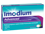 IMODIUM ADVANCED CHEWABLE TABLETS 2MG 12 abdominal discomfort,bloating,cramping pain,diarrhea,diarrhoea,gas,issues,stomach cramps,stomach pain,stomach spasm,wind