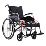 Karma Agile self-propelling wheelchair with black seat and lightweight frame for mobility assistance